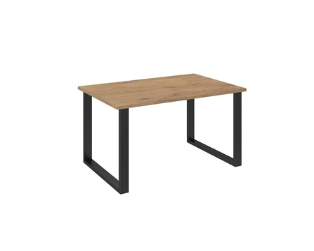 Taunton Tisch 138x90 cm Eiche lancelot / schwarz schlichte Form der Möbel mit stilvollen schwarzen Beinen im Loft-Stil bereichert auslaufsichere Platte