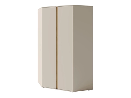 Eckkleiderschrank Paguro sandbeige / Eiche geölt modernes Design ABS-Finish Kleiderschrank für Jugendzimmer