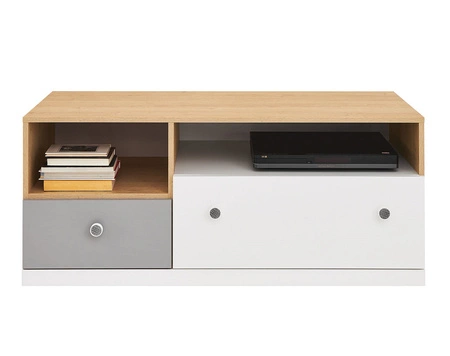 Pixel Möbelset Biskuit Eiche / Weiß / Grau ideal für ein Jugend- oder Kinderzimmer im trendigen Stil