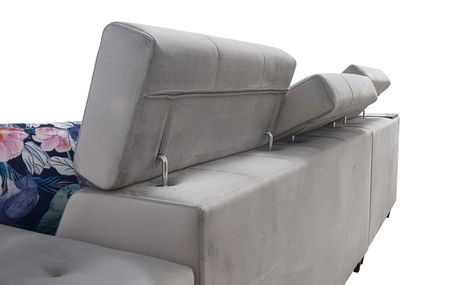 Ecksofa mit Schlaffunktion Hampton II burgundy links stilvolles Ecksofa Bett weicher Samtbezug Stoff