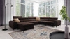 Ecksofa mit Schlaffunktion Bolmso VIII braun links elegantes und bequemes Ecksofa mit Schublade ideal für geräumige Innenräume