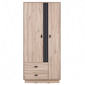 Kleiderschrank Estan 90 cm Eiche estana hell / anthrazit modernes Möbeldesign ideal für Jugendzimmer und Flur