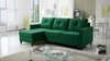 Ecksofa mit Schlaffunktion Terni Flasche grün links Praktisches und funktionelles Ecksofa mit geräumigen Behältern für Bettzeug