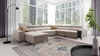 Ecksofa mit Schlaffunktion Bolmso VIII beige links elegantes und bequemes Ecksofa mit Schublade ideal für geräumige Innenräume