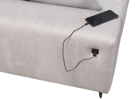 Ecksofa mit Schlaffunktion Castel VI rosa links komfortables und elegantes Ecksofa mit zwei Bettkästen