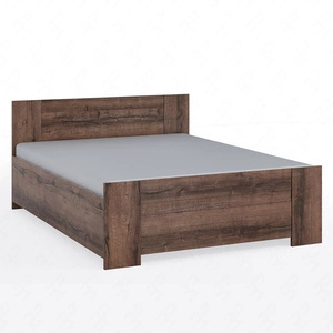 Rico Bett 160x200 cm mit Bettwäsche-Container Eiche Klöster perfekte Bett für ein Schlafzimmer Rand mit ABS-Furnier zeitloses Design getrimmt