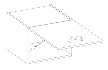 Traufenküchenschrank Arton 50 GU-36 1F dampf-, temperatur- und spritzwasserbeständiger Schrank