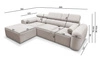 Ecksofa mit Schlaffunktion Cantare Lachs links funktionelles und bequemes Ecksofa mit modernem Design Plüschstoff