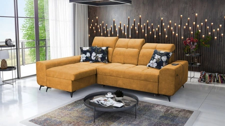 Ecksofa mit Schlaffunktion Buffalo gelb links Funktionelles und stilvolles Ecksofa mit Bettkasten