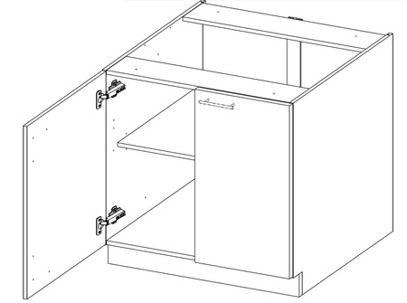 Lumia 260 cm Küchenmöbel Set glänzende Fronten einzigartiger Stil der Schränke passt zu jedem Stil Küche