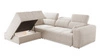 Ecksofa mit Schlaffunktion Cetara VII beige links Hochwertiges Ecksofa für das Wohnzimmer mit bequemer Schiebelehne