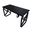 Frag gaming desk schwarz funktionaler und ergonomischer Schreibtisch minimalistisches Möbeldesign unterstützt durch eine stabile Konstruktion