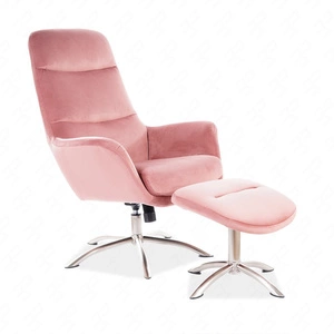 Nixon Sessel mit Fußstütze antik-rosa funktioneller und moderner Sessel bequem zum Entspannen