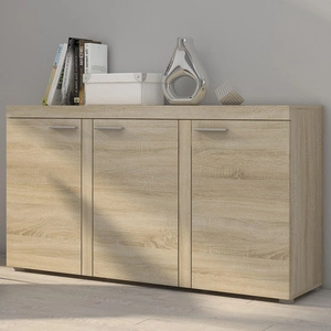 Kommode Rene 149 cm Eiche Sonoma hell moderne Kommodenformen in einzigartigem Design Kantenbearbeitung mit Spezialfurnier