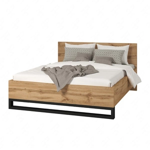 Bett Halle S 160x200 Eiche wotan stilvolles Design stabiles Schlafzimmerbett mit interessantem Design universelle Farben