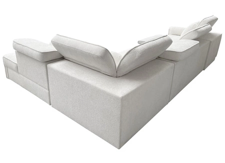 Ecksofa mit Schlaffunktion Viano XI Lux hellbraun rechtshändig Design-Ecksofa mit ausziehbarem Fußhocker und Bettzeugstaufach