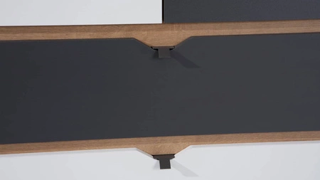 Möbelset Memone goldene Eiche / weiß / graphit modernes Design stilvolles Möbelset für Kinderzimmer im skandinavischen Stil