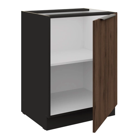 Stehender Küchenschrank mit Regal Brianza 60 D 1F BB Metallkantengriff feuchtigkeits- und beschädigungsbeständiger Schrank