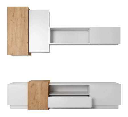 Raummöbel weiß / Eiche Handwerk Gold modernistisches Design und moderne Form der Möbel schieben, um System zu öffnen