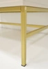 RTV-Schrank Kioto III 121 cm beige eleganter Schrank mit nach unten öffnenden Türen gedeckte Farben goldener Metallrahmen