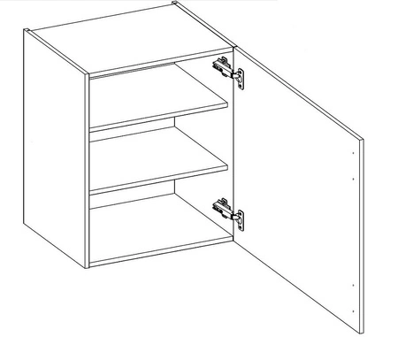 Linosa 50 G-72 1F Hängeschrank für die Küche, dampf-, hitze- und spritzwassergeschützt