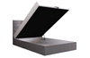 Boxspringbett Kingston 120x200 grau Bett im modernen skandinavischen Stil mit gepolstertem Kopfteil mit Kristallen Bett mit Staukasten