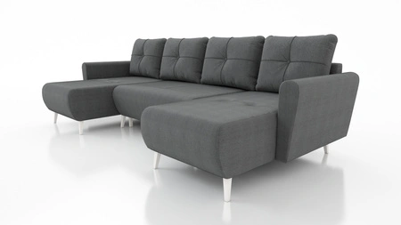 Ecksofa mit Schlaffunktion Felicie U dunkelgrau stilvolles und elegantes Ecksofa das sich in skandinavische Einrichtungen einfügt