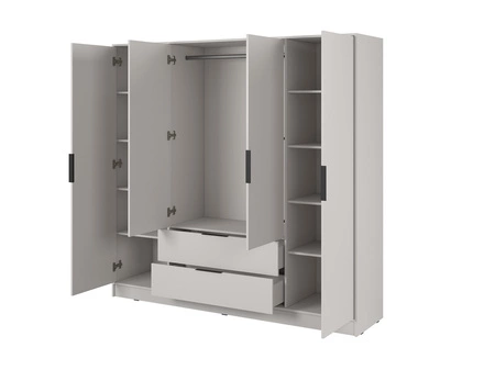 Kleiderschrank Corse 206 cm beige modernes Design idealer Kleiderschrank für Schlafzimmer oder Ankleidezimmer geräumige Schubladen