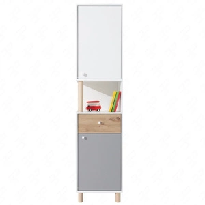 Bücherregal Beja 45 cm weiß / Eiche artisan / grau ideal für das Jugendzimmer sehr brauchbar und hat einen modernen Look