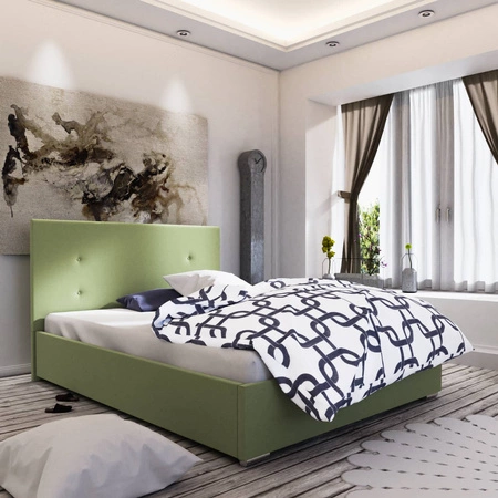 Reus gepolstertes Bett 140x200 mint mit Kopfteil im modernen Stil ideal für Schlafzimmer