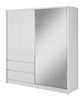 Schiebeschrank Cento 204 cm weiß modernes Design Kleiderschrank ideal für Garderobe Schlafzimmer oder Diele