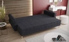Wilkins Sofa mit Schlaffunktion blau elegantes Sofa für Wohnzimmer im skandinavischen Stil geschwungene Seiten verleihen Charakter