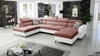 Ecksofa mit Schlaffunktion Savona VI Indian rosa / weiß rechts elegantes Ecksofa für Wohnzimmer zwei Container für Bettzeug