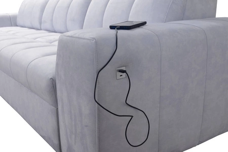 Ecksofa mit Schlaffunktion Luigi honey links Ecksofa mit zwei Bettkästen Stoff mit einer interessanten Struktur