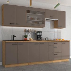 Rimini 260 cm Küchenmöbel Set einzigartiger Stil der Schränke passt zu jedem Stil Küche Interieur