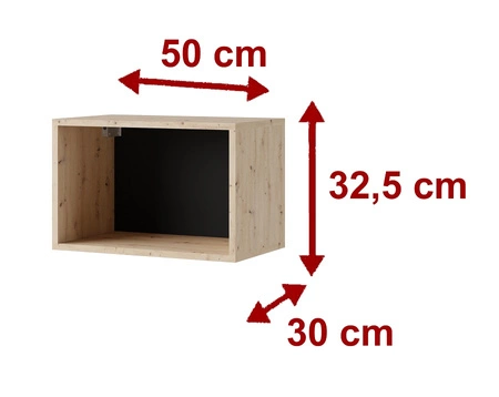 Möbel Apulia XXIX weiß glänzend / goldene Eiche ein außergewöhnlich stilvolles Wandelement einfache Elemente, die in jedes Interieur passen