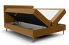 Boxspringbett Totti 160x200 Honig stilvolles Bett mit Bettzeug Lagerung dreidimensionalen Stoff mit ausdrucksstarken Streifen