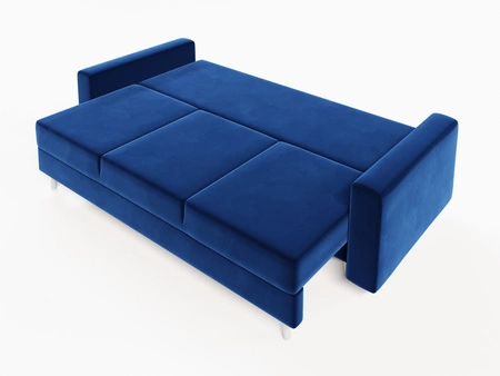 Sofa Kent Marineblaue mit Schlaffunktion im traditionellen und skandinavischen Stil passt perfekt in jede Einrichtung und verleiht dem Raum Finesse und Charakter