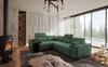 Ecksofa mit Schlaffunktion Tesalia II mint links bequemes Ecksofa für das Wohnzimmer mit verschiebbarer Rückenlehne Bettzeugcontainer