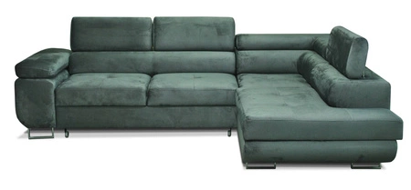 Ecksofa mit Schlaffunktion Ganta kastanienbraun rechte Seite moderner Veloursstoff garantiert höchsten Komfort und Funktionalität