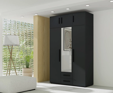 Garderobenerweiterung Maxione 150 cm schwarz Funktionsgarderobe erhöht den Stauraum für Kleidung, Schuhe und Accessoires