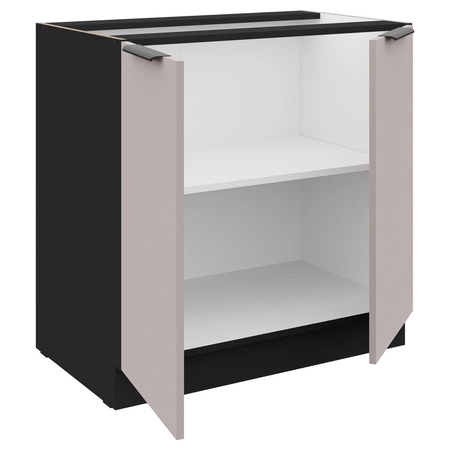 Tarraco 260 cm Küchenmöbel Set Metallkanten Griffe Schränke sehen toll aus in modernen Interieurs