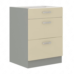 Karmen 60 D 3S BB Küchenschrank mit Schubladen, dampf-, hitze- und auslaufsicher