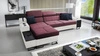 Ecksofa mit Schlaffunktion Alcamo burgund/weiß links stilvolles Ecksofa mit einer ausziehbaren praktischen Schublade an der Seite des Möbels