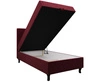 Boxspringbett Melba 90x200 dunkelrot Bett im modernen skandinavischen Stil mit gepolstertem Kopfteil Bett mit Staukasten
