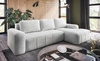 Ecksofa mit Schlaffunktion Bovec ecru rechts stilvolles Ecksofa mit ergonomischer Form hydrophobem Stoff
