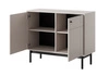 Modesta 104 cm Kommode beige minimalistisches Design dezente Metallgriffe perfekter Vorschlag einer Kommode für das Wohn- und Schlafzimmer