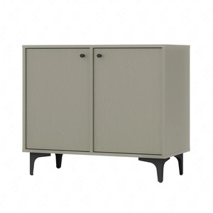 Kioto I 84 cm Kommode Eukalyptus minimalistisches Design perfekter Vorschlag für eine Kommode für das Schlafzimmer oder Wohnzimmer schwarze Griffe