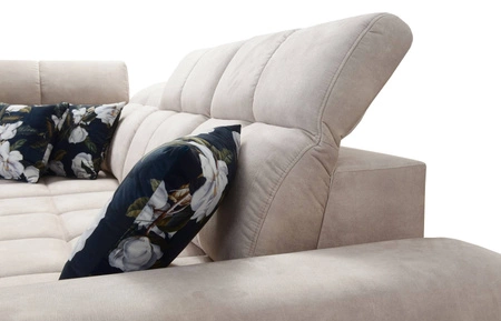 Ecksofa mit Schlaffunktion Buffalo II grün links funktionelles und stilvolles Ecksofa mit verstellbaren Kopfstützen