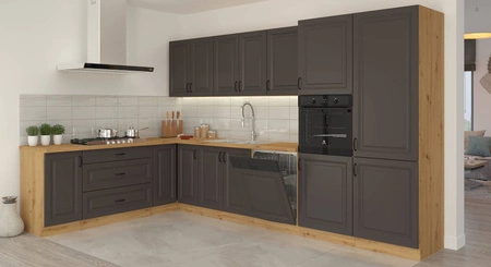 Küchenhochschränke Style 60 LO-210 2F Schrank für den Einbau Kühlschrank schrankfest gegen Dampf hohe Temperaturen und verschüttete Flüssigkeiten